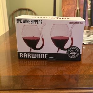 Wine Sippers - Set of 2 in Clear Glass